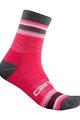 CASTELLI Șosete clasice de ciclism - STRISCIA 13 WINTER - roz