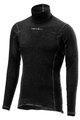 CASTELLI Tricou de ciclism cu mânecă lungă - FLANDERS WARM NECK - negru