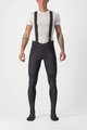 CASTELLI Pantaloni de ciclism lungi cu bretele - SORPASSO ROS - negru/roșu