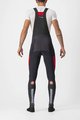 CASTELLI Pantaloni de ciclism lungi cu bretele - SORPASSO RoS WINTER - roșu/negru