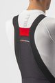 CASTELLI Pantaloni de ciclism lungi cu bretele - SORPASSO RoS WINTER - roșu/negru
