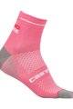 CASTELLI Șosete clasice de ciclism - ROSA CORSA DUE LADY - roz