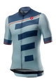 CASTELLI Tricou de ciclism cu mânecă scurtă - TROFEO - albastru/albastru deschis