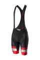 CASTELLI Pantaloni scurți de ciclism cu bretele - COMPETIZIONE - roșu/negru