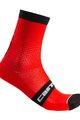 CASTELLI Șosete clasice de ciclism - SUPERLEGGERA 12 - negru/roșu