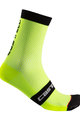 CASTELLI Șosete clasice de ciclism - SUPERLEGGERA 12 - galben/negru