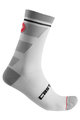 CASTELLI Șosete clasice de ciclism - TROFEO 15 - alb/gri
