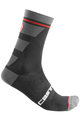CASTELLI Șosete clasice de ciclism - TROFEO 15 - gri/negru