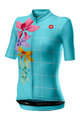 CASTELLI Tricou de ciclism cu mânecă scurtă - FIORITA LADY - turcoaz