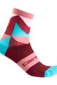 CASTELLI Șosete clasice de ciclism - UNLIMITED W LADY - roz/bordo/albastru deschis