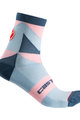 CASTELLI Șosete clasice de ciclism - UNLIMITED W LADY - roz/albastru deschis/gri