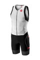 CASTELLI Salopetă de ciclism - FREE SANREMO - negru/alb