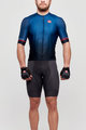 CASTELLI Tricoul și pantaloni scurți de ciclism - AERO RACE - albastru/gri