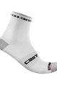 CASTELLI Șosete clasice de ciclism - ROSSO CORSA PRO 9 - alb
