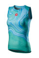 CASTELLI Tricou de ciclism fără mâneci - PRO MESH W LADY - turcoaz/albastru