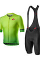 CASTELLI Tricoul și pantaloni scurți de ciclism - AERO RACE - negru/verde