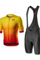 CASTELLI Tricoul și pantaloni scurți de ciclism - AERO RACE - galben/negru