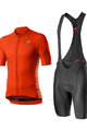 CASTELLI Tricoul și pantaloni scurți de ciclism - ENTRATA - roșu/negru
