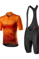CASTELLI Tricoul și pantaloni scurți de ciclism - POLVERE - negru/portocaliu