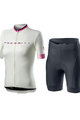CASTELLI Tricoul și pantaloni scurți de ciclism - GRADIENT LADY II - albastru/alb