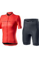 CASTELLI Tricoul și pantaloni scurți de ciclism - GRADIENT LADY II - albastru/roz