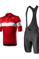 CASTELLI Tricoul și pantaloni scurți de ciclism - LA MITICA - roșu/negru
