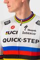 CASTELLI Tricou de ciclism cu mânecă scurtă - QUICK-STEP 2022 COMPETIZIONE - curcubeu/alb