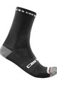 CASTELLI Șosete clasice de ciclism - ROSSO CORSA PRO 15 - negru