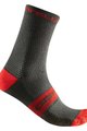 CASTELLI Șosete clasice de ciclism - SUPERLEGGERA T 12 - roșu/verde