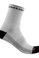 CASTELLI Șosete clasice de ciclism - ROSSO CORSA 11 LADY - negru/alb