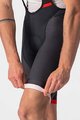 CASTELLI Pantaloni scurți de ciclism cu bretele - COMPETIZIONE KIT - negru/roșu