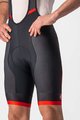 CASTELLI Pantaloni scurți de ciclism cu bretele - COMPETIZIONE KIT - negru/roșu