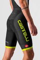 CASTELLI Pantaloni scurți de ciclism cu bretele - COMPETIZIONE KIT - galben/negru