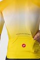 CASTELLI Tricou de ciclism cu mânecă scurtă - AERO RACE 6.0 - galben/alb