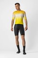 CASTELLI Tricou de ciclism cu mânecă scurtă - AERO RACE 6.0 - galben/alb