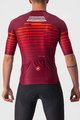 CASTELLI Tricou de ciclism cu mânecă scurtă - CLIMBER'S 3.0 - roșu/bordo