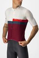 CASTELLI Tricou de ciclism cu mânecă scurtă - A BLOCCO - bej/bordo/roșu/albastru