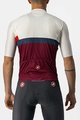 CASTELLI Tricou de ciclism cu mânecă scurtă - A BLOCCO - bej/bordo/roșu/albastru