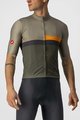 CASTELLI Tricou de ciclism cu mânecă scurtă - A BLOCCO - gri/portocaliu/verde