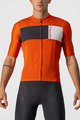 CASTELLI Tricoul și pantaloni scurți de ciclism - PROLOGO VII - fildeş/negru/portocaliu