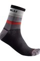 CASTELLI Șosete clasice de ciclism - SCIA 12 - roșu/negru/gri