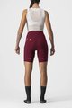 CASTELLI Pantaloni scurți de ciclism fără bretele - VELOCISSIMA 3 LADY - bordo