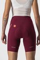 CASTELLI Pantaloni scurți de ciclism fără bretele - VELOCISSIMA 3 LADY - bordo