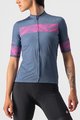 CASTELLI Tricoul și pantaloni scurți de ciclism - FENICE LADY - negru/albastru/roz