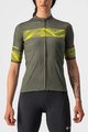 CASTELLI Tricoul și pantaloni scurți de ciclism - FENICE LADY - galben/verde/negru