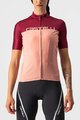 CASTELLI Tricou de ciclism cu mânecă scurtă - VELOCISSIMA LADY - bordo/roz