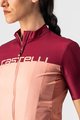 CASTELLI Tricou de ciclism cu mânecă scurtă - VELOCISSIMA LADY - bordo/roz