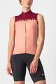 CASTELLI Tricoul de ciclism fără mâneci - VELOCISSIMA LADY - bordo/roz
