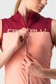 CASTELLI Tricoul de ciclism fără mâneci - VELOCISSIMA LADY - bordo/roz