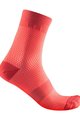 CASTELLI Șosete clasice de ciclism - VELOCISSIMA 12 LADY - roz/roșu